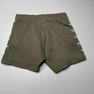 Girls Adidas, khaki fleece lined shorts, elasticated, FUC, size 4-5,  