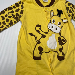 unisex Shenzen, soft cotton romper, giraffe, FUC, size 0000,  