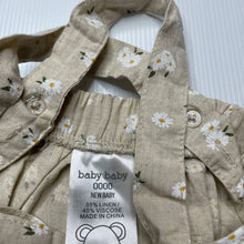 Load image into Gallery viewer, Girls Baby Baby, floral linen/viscose suspender skirt, EUC, size 0000,  