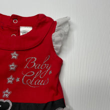 Load image into Gallery viewer, Girls Baby Berry, cotton Christmas tutu romper, GUC, size 00,  