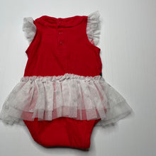 Load image into Gallery viewer, Girls Baby Berry, cotton Christmas tutu romper, GUC, size 00,  