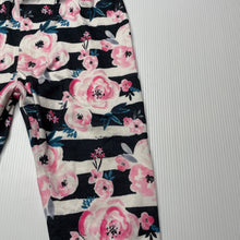 Load image into Gallery viewer, Girls ShenZhen, floral soft feel leggings / bottoms, elasticated, GUC, size 0,  