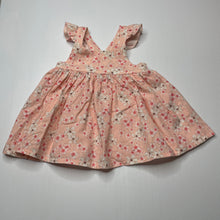 Load image into Gallery viewer, Girls Dymples, floral cotton summer dress, GUC, size 00, L: 35cm