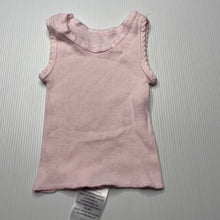 Load image into Gallery viewer, Girls 4 Baby, ribbed cotton singlet top, GUC, size 0000,  