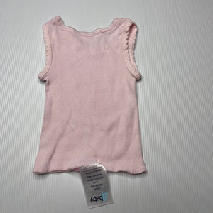 Girls 4 Baby, ribbed cotton singlet top, GUC, size 0000,  