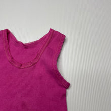 Load image into Gallery viewer, Girls Higgledee, pink ribbed cotton singlet top, GUC, size 000,  