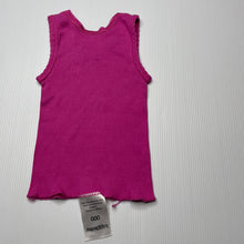 Load image into Gallery viewer, Girls Higgledee, pink ribbed cotton singlet top, GUC, size 000,  