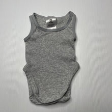 Load image into Gallery viewer, unisex Dymples, grey ribbed cotton singletsuit / romper, EUC, size 0000,  