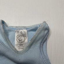 Load image into Gallery viewer, unisex Target, blue ribbed cotton singlet top, GUC, size 0000,  