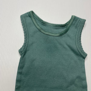 unisex Big Softies, soft feel cotton singlet top, EUC, size 000,  