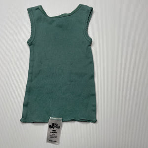 unisex Big Softies, soft feel cotton singlet top, EUC, size 000,  