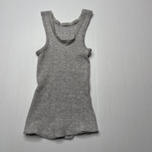 Load image into Gallery viewer, unisex Bonds, grey ribbed cotton singlet top, GUC, size 0000,  