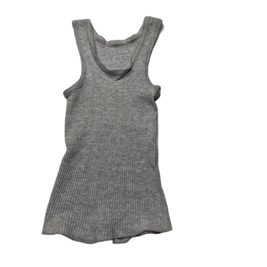 unisex Bonds, grey ribbed cotton singlet top, GUC, size 0000,  
