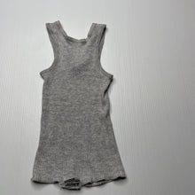 Load image into Gallery viewer, unisex Bonds, grey ribbed cotton singlet top, GUC, size 0000,  