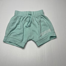 Load image into Gallery viewer, unisex Bonds, Organics lightweight stretchy shorts, elasticated, EUC, size 000,  