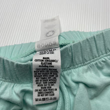 Load image into Gallery viewer, unisex Bonds, Organics lightweight stretchy shorts, elasticated, EUC, size 000,  
