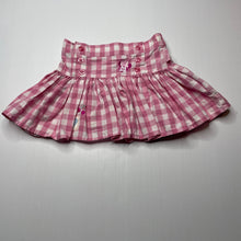 Load image into Gallery viewer, Girls DIsney, Minnie Mouse checked cotton skirt, elasticated, L: 22cm, EUC, size 1-2,  