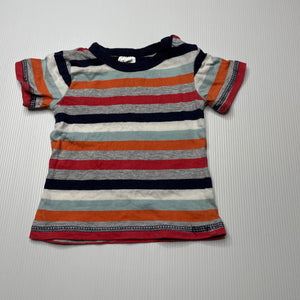 Boys Baby Biz, striped cotton t-shirt / top, EUC, size 000,  