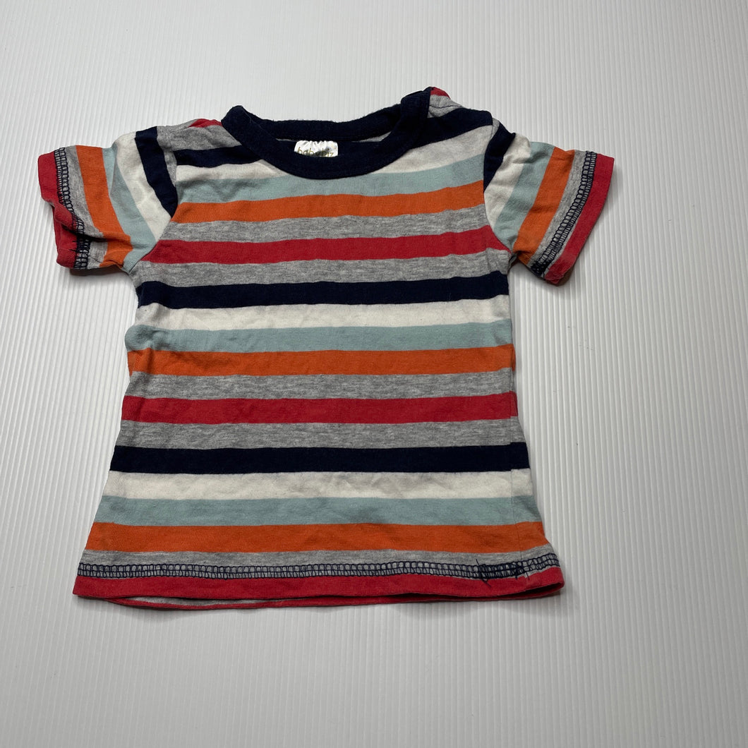 Boys Baby Biz, striped cotton t-shirt / top, EUC, size 000,  