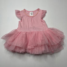 Load image into Gallery viewer, Girls Target, pink stretchy tutu romper, light marks, FUC, size 000,  