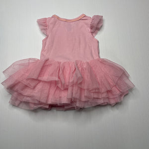 Girls Target, pink stretchy tutu romper, light marks, FUC, size 000,  