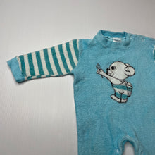 Load image into Gallery viewer, unisex vintage, terry coverall / romper, light marks, FUC, size 00,  