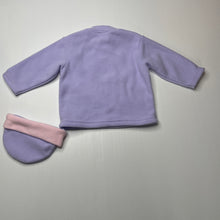 Load image into Gallery viewer, Girls TEDDY WEAR, embroidered fleece sweater + matching hat, EUC, size 0,  