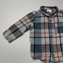 Load image into Gallery viewer, Boys Baby Berry, checked flannel cotton long sleeve shirt, GUC, size 1,  