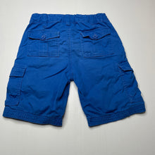 Load image into Gallery viewer, Boys Mountain Warehouse, blue cotton cargo shorts, adjustable, FUC, size 7-8,  