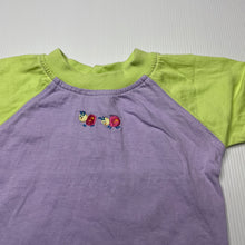 Load image into Gallery viewer, Girls Baby Baby, embroidered cotton t-shirt / top, FUC, size 0000,  