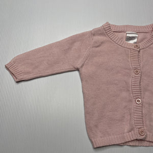 Girls Tiny Little Wonders, knitted cotton cardigan, FUC, size 0000,  