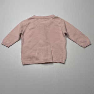 Girls Tiny Little Wonders, knitted cotton cardigan, FUC, size 0000,  