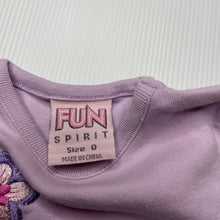 Load image into Gallery viewer, Girls Fun Spirit, embroidered cotton t-shirt / top, FUC, size 0,  