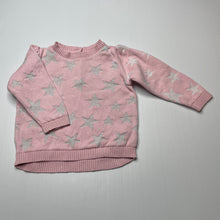 Load image into Gallery viewer, Girls Target, pink &amp; silver knit sweater / jumper, GUC, size 0,  