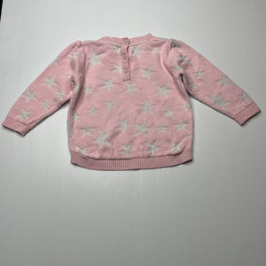 Girls Target, pink & silver knit sweater / jumper, GUC, size 0,  