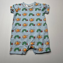 Load image into Gallery viewer, unisex Eric Carle, Very Hungry Caterpillar stretchy romper, GUC, size 00,  