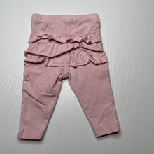 Load image into Gallery viewer, Girls Dymples, stretchy ruffle leggings / bottoms, GUC, size 000,  