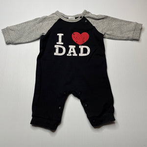 unisex ShenZhen, black & grey romper, dad, FUC, size 0000,  