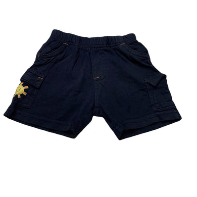 Boys Baby Biz, navy cotton shorts, elasticated, GUC, size 000,  