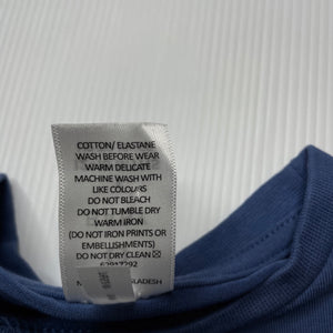 unisex Target, blue stretchy t-shirt / top, EUC, size 1,  