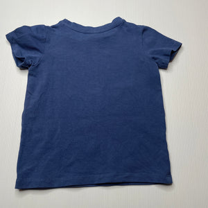 unisex Target, blue stretchy t-shirt / top, EUC, size 1,  