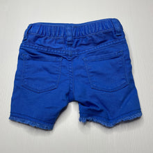 Load image into Gallery viewer, Boys GAP, blue stretch denim shorts, elasticated, GUC, size 0,  