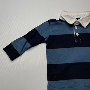 Boys Anko, striped cotton polo shirt top, FUC, size 1,  