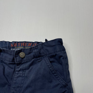 Boys Tu, blue cotton shorts, adjustable, FUC, size 1,  