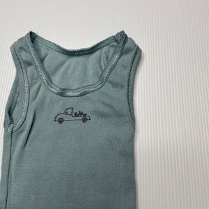 Boys Anko, blue cotton singlet top, GUC, size 0000,  