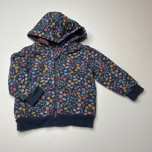 Load image into Gallery viewer, Girls Target, fleece lined floral zip hoodie sweater, EUC, size 0,  