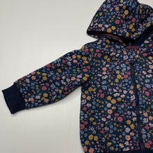 Load image into Gallery viewer, Girls Target, fleece lined floral zip hoodie sweater, EUC, size 0,  