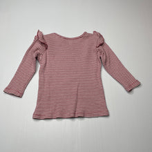 Load image into Gallery viewer, Girls Target, ribbed organic cotton blend long sleeve top, FUC, size 0,  