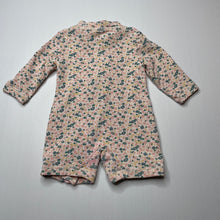 Load image into Gallery viewer, Girls Anko, floral long sleeve swim one-piece, GUC, size 000,  