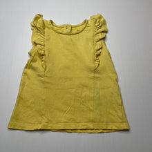 Load image into Gallery viewer, Girls F&amp;F, yellow cotton ruffle top, GUC, size 1,  